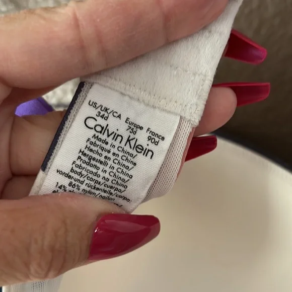 Calvin Klein purple w/ floral pattern - Picture 8 of 8